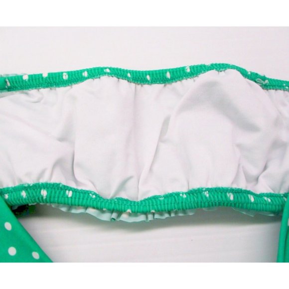 VS Kelly Green Polka Dot Bandeau Bralette Tube Top - Picture 4 of 6